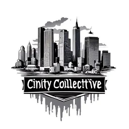 CinCity Collective logo city scape tattoo design idea