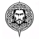 Celtic warrior tattoo design idea