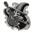 skeleton mariachi tattoo design idea