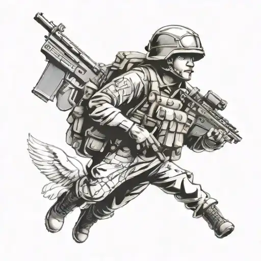 airborne infantry 82nd combat tattoo design idea