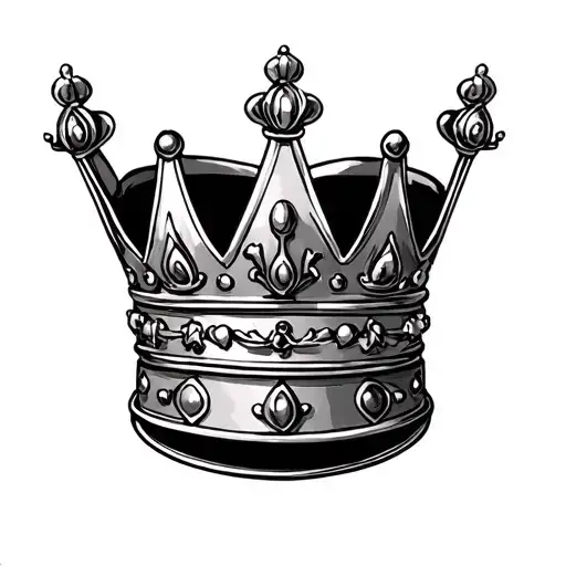 king crown, queen crown, prince crown tattoo design idea
