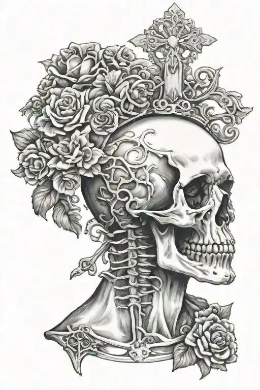 holy death tattoo design idea