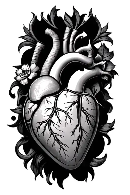 Cardiac tattoo design idea