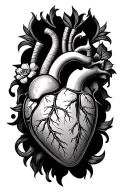 Cardiac tattoo design idea