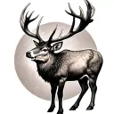 Scottish Stag tattoo design idea