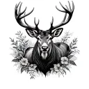Scottish Stag tattoo design idea