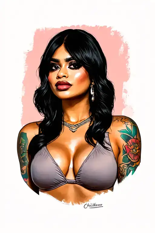 mia khalifa, full nude, big boobs, big ass, posing, tattoos tattoo design idea