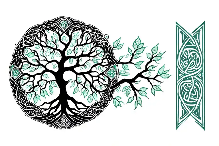 celtic tree of life tattoo design idea
