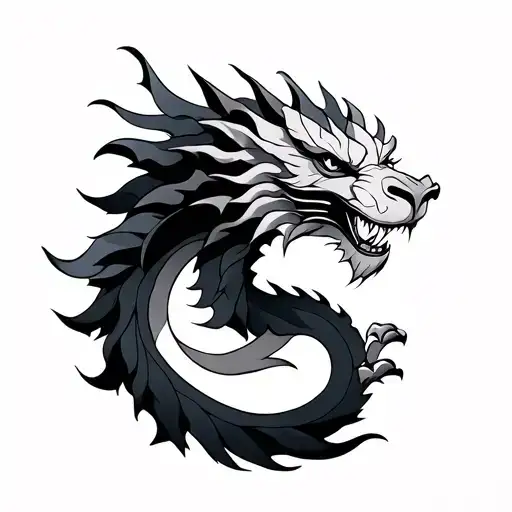 Leo dragon tattoo design idea