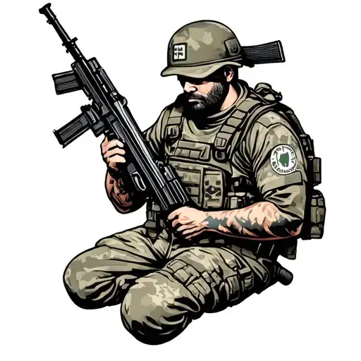 Army medical combat iraq tattoo design idea