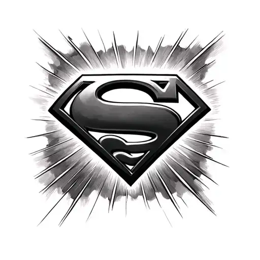 superman logo tattoo design idea