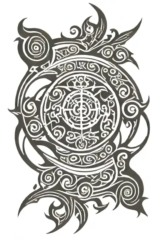 The seal of Veles is above everyone tattoo design idea