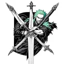 Zoro Three Swords tattoo design idea