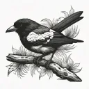 Australian Magpie tattoo design idea