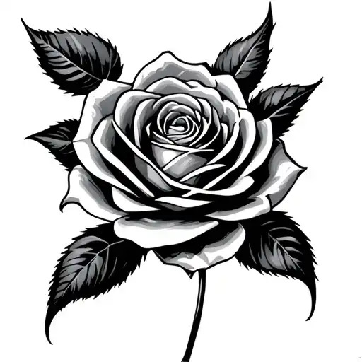 spider, spider web and rose tattoo design idea
