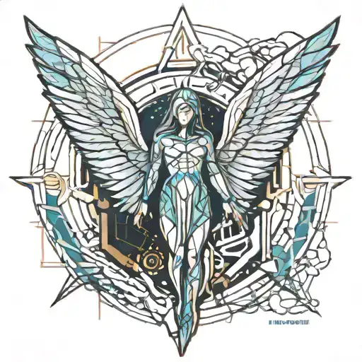 Seraphim is an angel tattoo design idea