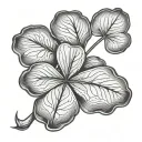 weed leaf clover tattoo design idea
