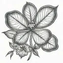 weed leaf clover tattoo design idea