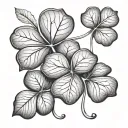 weed leaf clover tattoo design idea