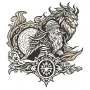 Elijah the prophet based design tattoo design idea