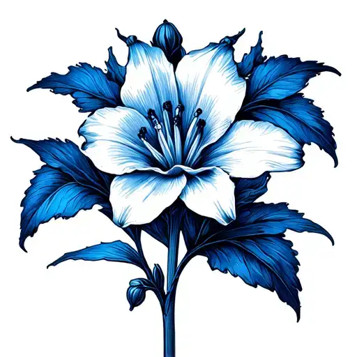 bluebell flower tattoo design idea