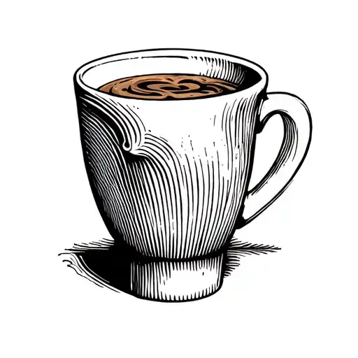 Coffee cup tattoo design idea
