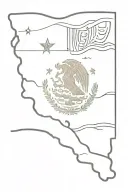 mexico flag tattoo design idea