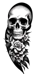 scull and pattern sleeve tattoo design tattoo design idea