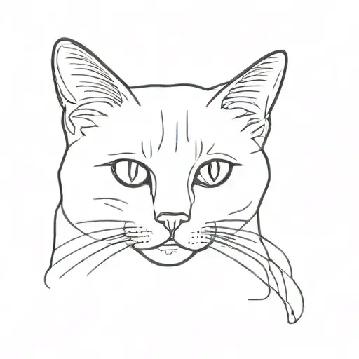 Calico cat tattoo design idea