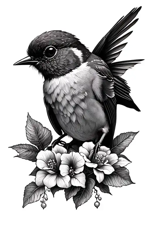 songbird tattoo design idea