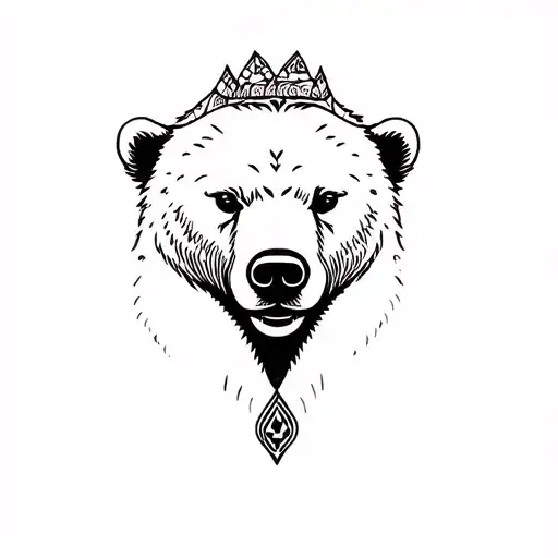 nordic bear tattoo design idea