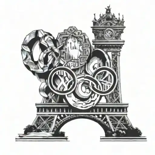 olympic rings paris tattoo design idea