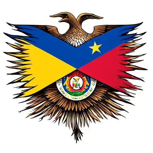 ecuador and philippines flag color combined tattoo tattoo design idea