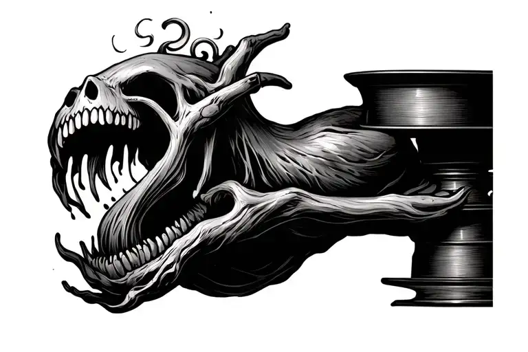 weight scale balanced fear or life tattoo design idea
