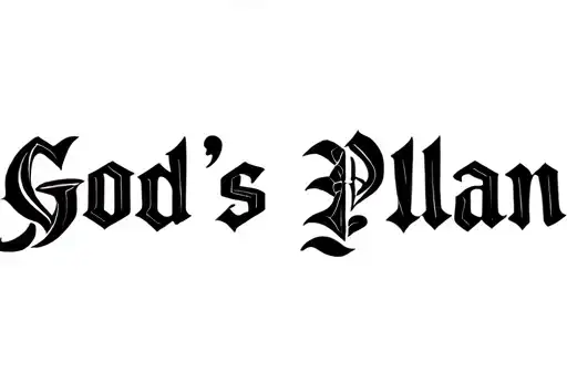 "God's Plan" tattoo design idea