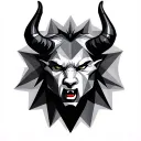 Manchester United devil geometric tattoo design idea