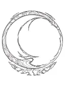 Wu tang clan logo with moon shining tattoo design idea