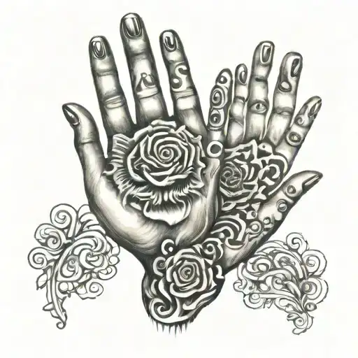 couples finger print books forming the shape tattoo design idea