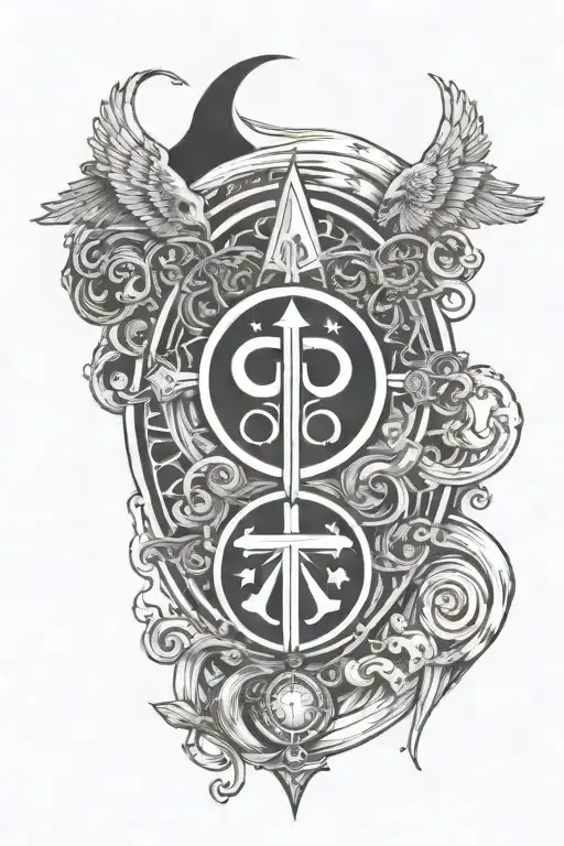 alpha and omega tattoo design idea