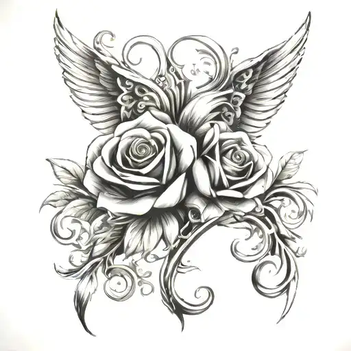 unbreakable for husband and wife tattoo design idea