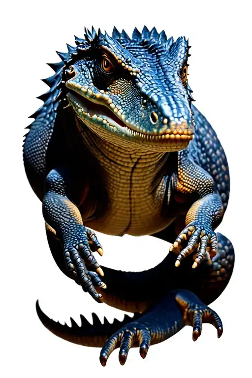 Komodo dragon (Varanus Komodoensis) tattoo design idea