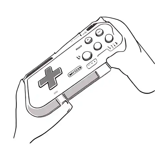 nintendo wii rectangle controller morphing tattoo design idea