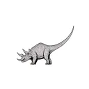 triceratops tattoo design idea
