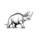 triceratops tattoo design idea