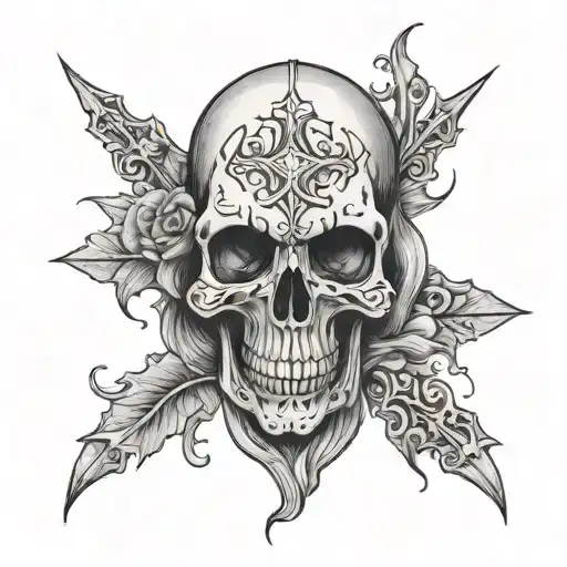 holy death tattoo design idea