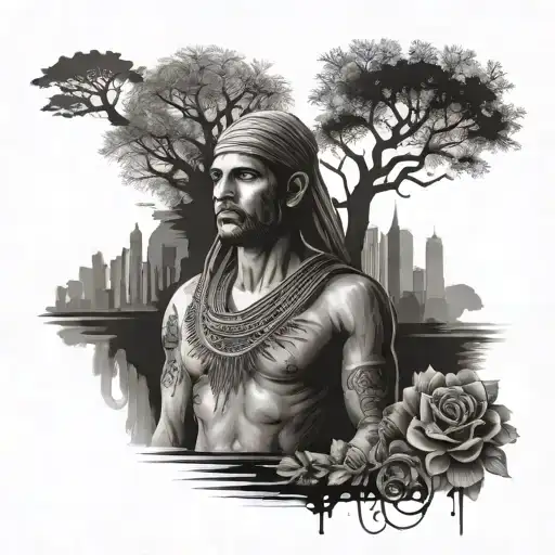 I want a tattoo based on my life Story and where i came from i was born in Baghdad iraq in 1993 may 11th my mom is from  tattoo design idea