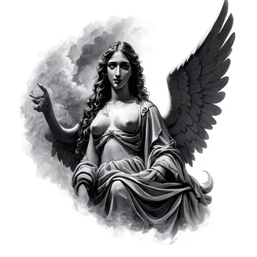 Gabriel Angel tattoo design idea