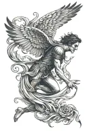 icarus falling tattoo design idea