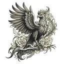 phoenix rising tattoo design idea