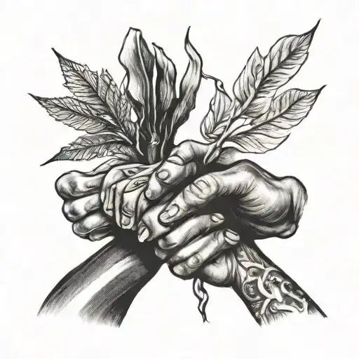 pinky promise intertwined tattoo design idea